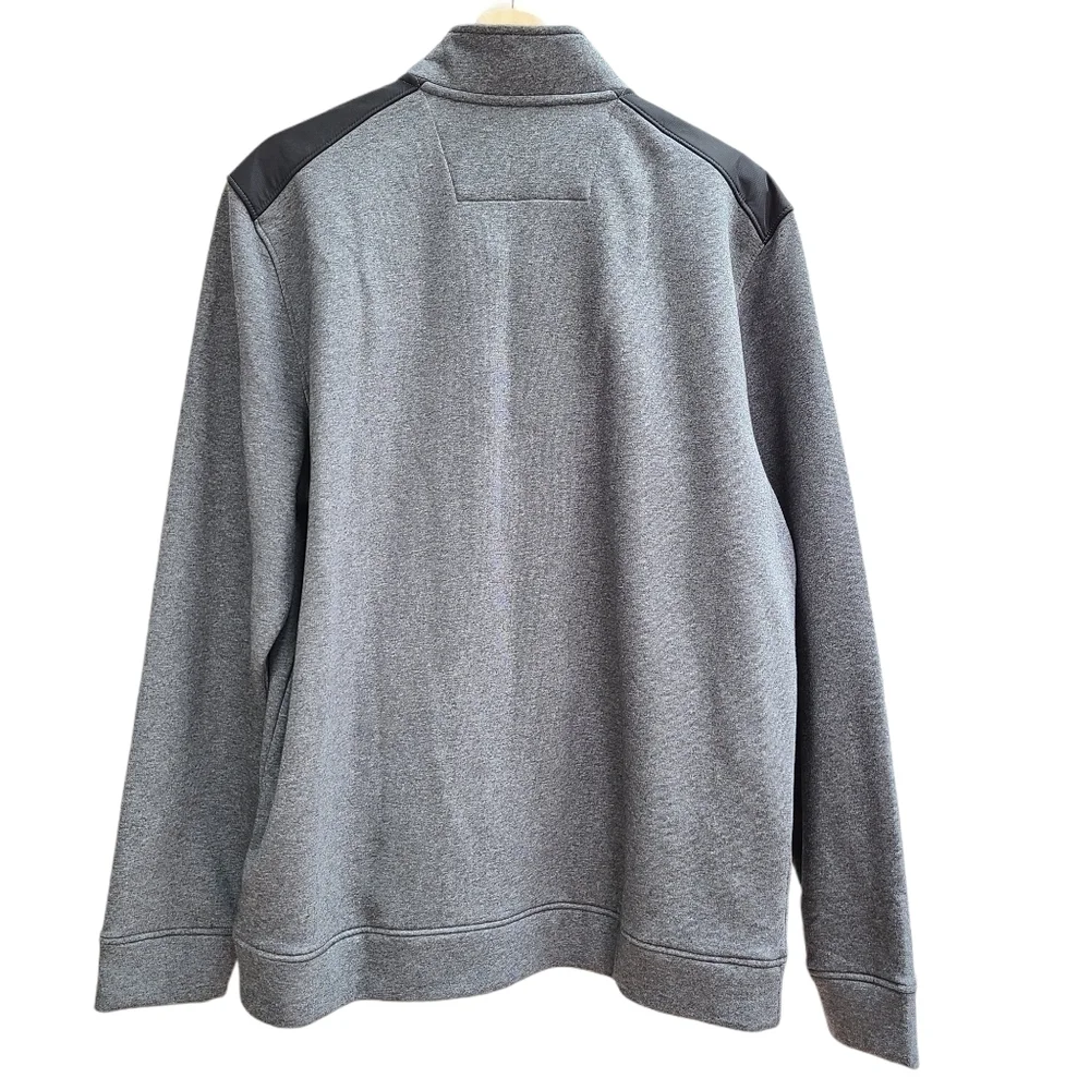 Calvin Klein Zipper Front Cotton Blend Sweatshirt Jacket, Size Large